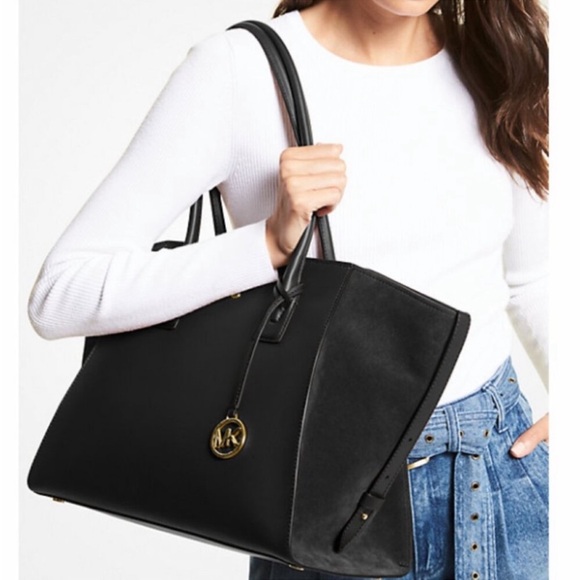 Michael Kors Avril XL Black Tote Shoulder Bag - Picture 6 of 9